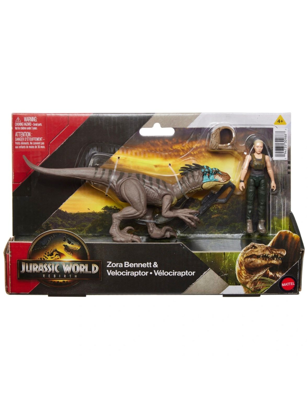 Jurassic World Rebirth - Zora Bennet & Velociraptor Figure