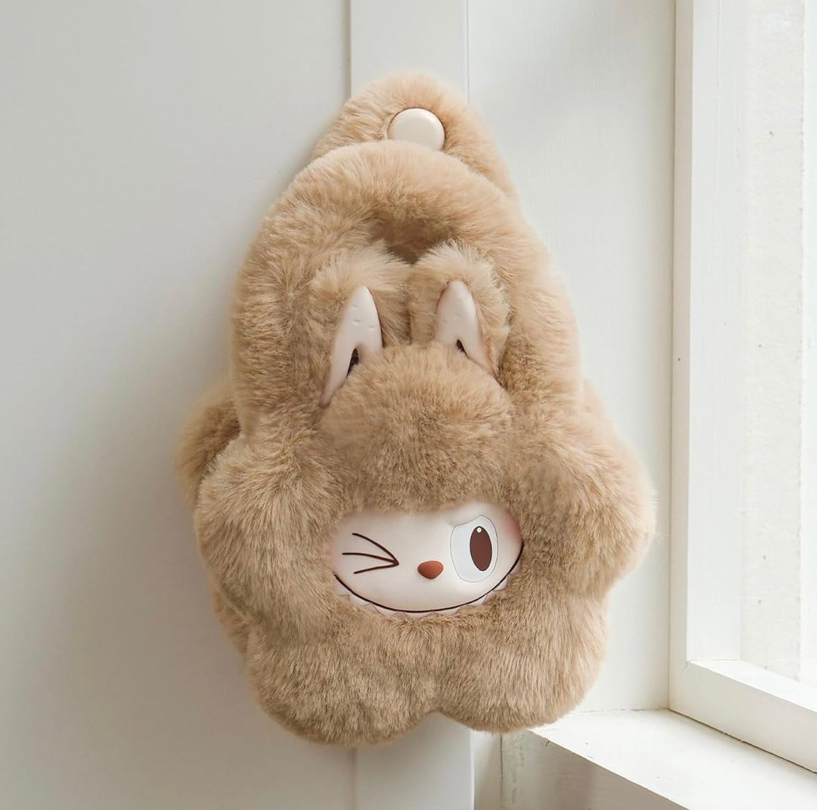 Labubu Tote Plush Bag - Brown