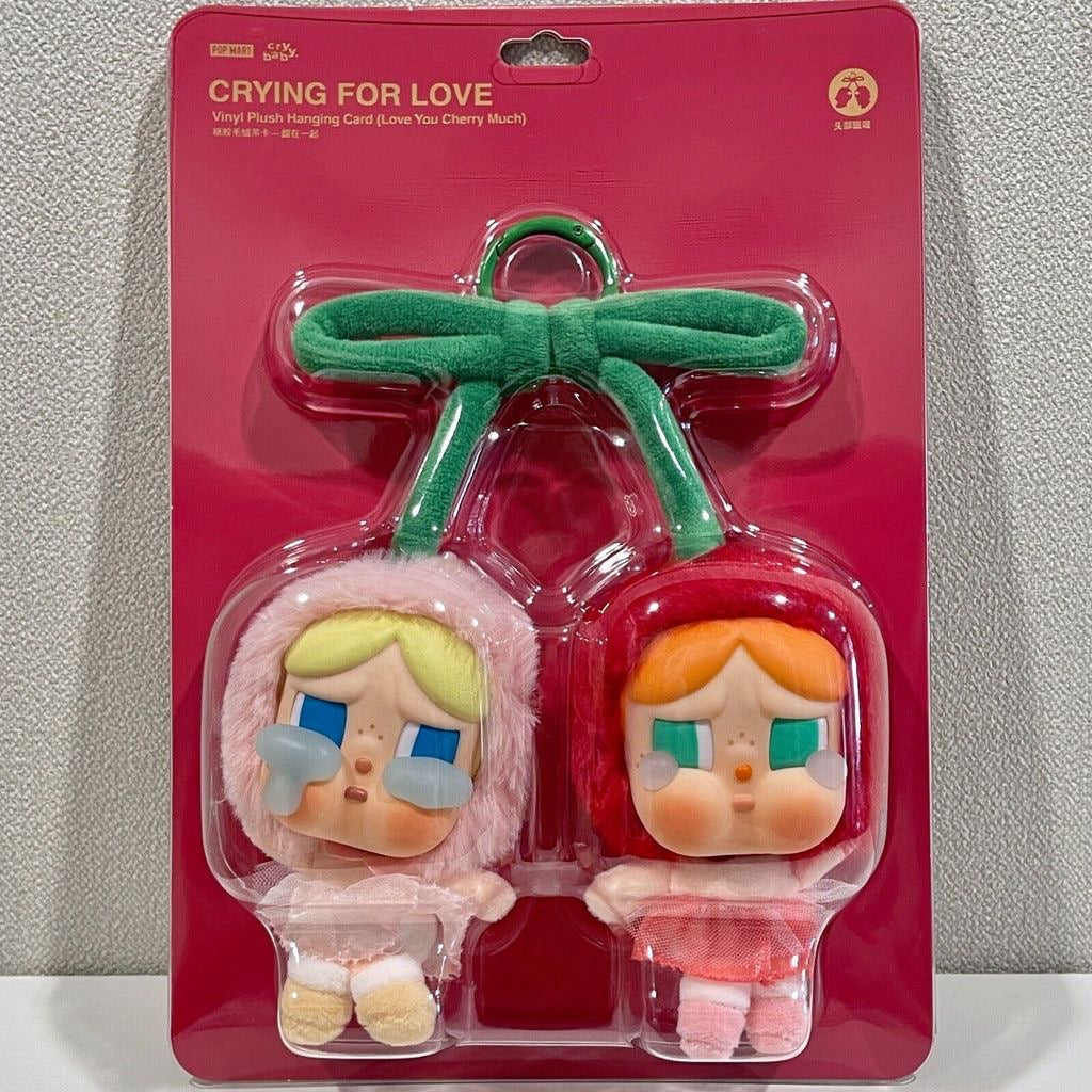 POP MART Crybaby Crying for Love Series-Vinyl Plush Hanging Card (Love You Cherry Much)