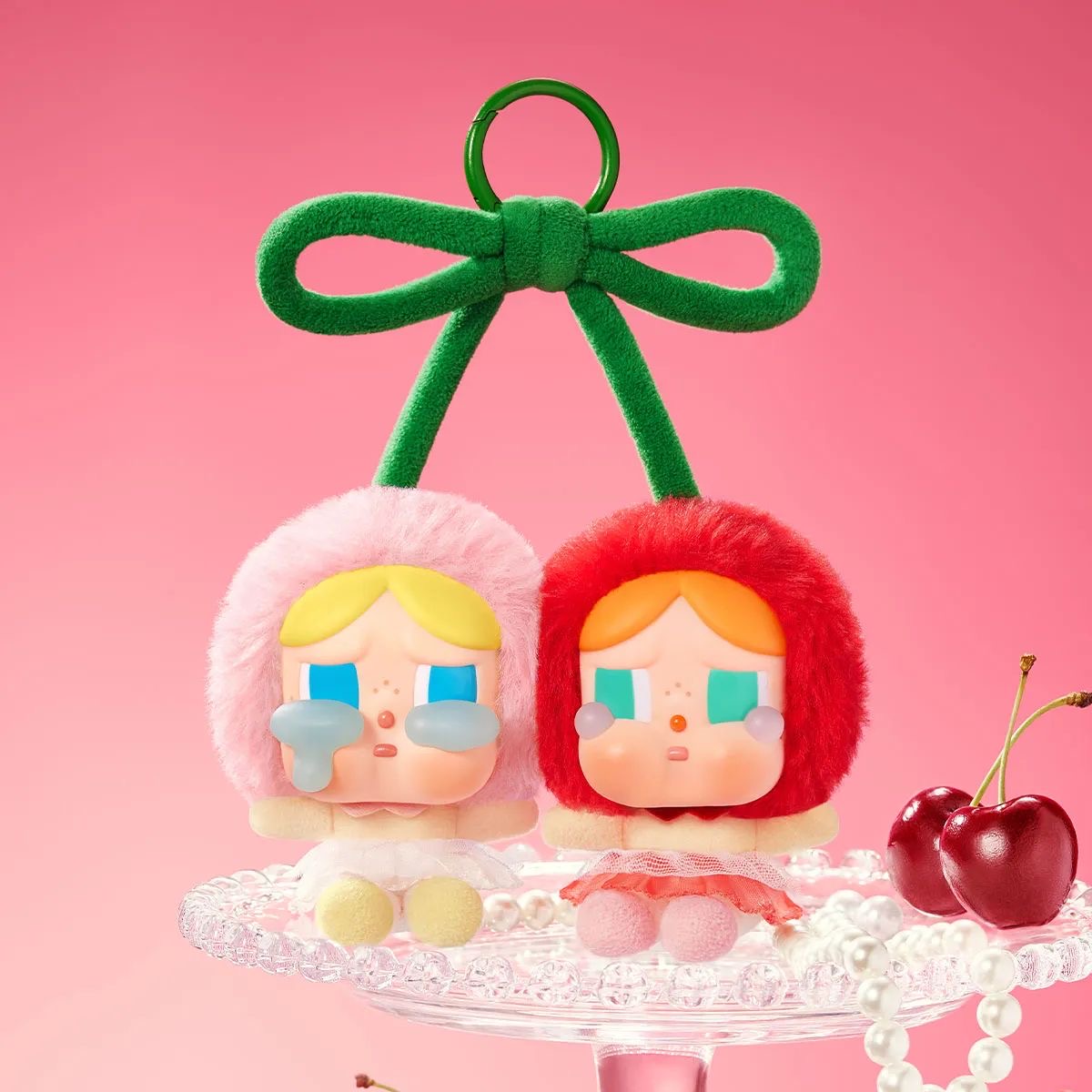 POP MART Crybaby Crying for Love Series-Vinyl Plush Hanging Card (Love You Cherry Much)
