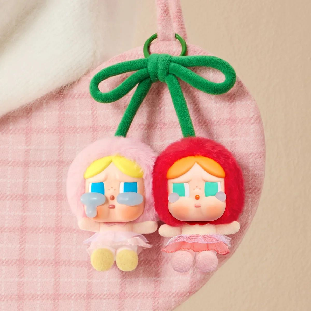 POP MART Crybaby Crying for Love Series-Vinyl Plush Hanging Card (Love You Cherry Much)