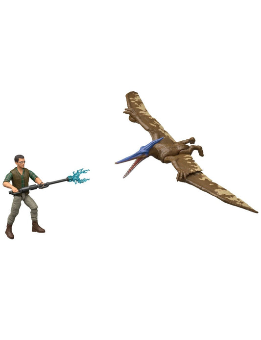Jurassic World Rebirth - Dr. Henry & Pteranodon Figure