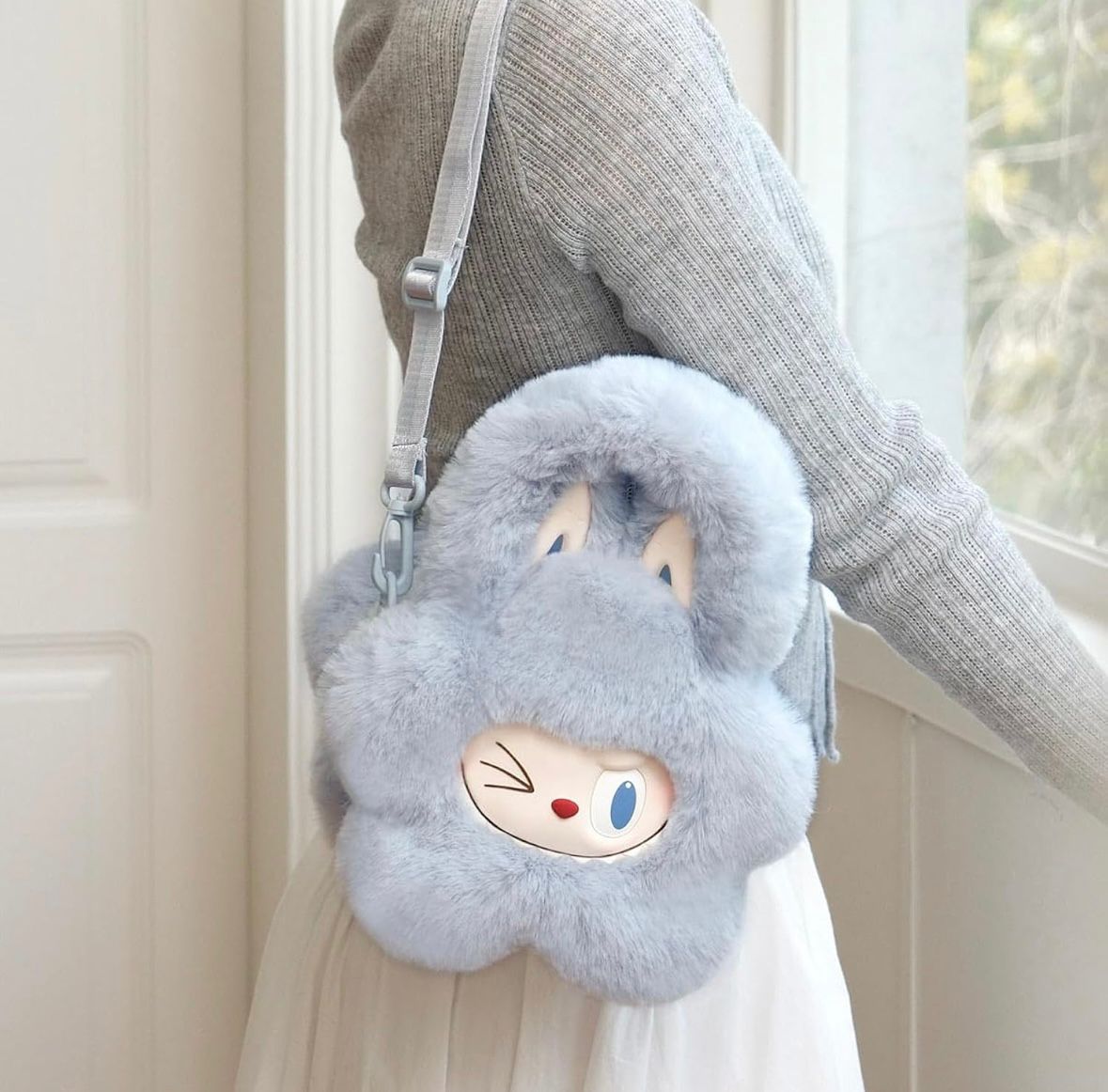 Labubu Tote Plush Bag - Blue